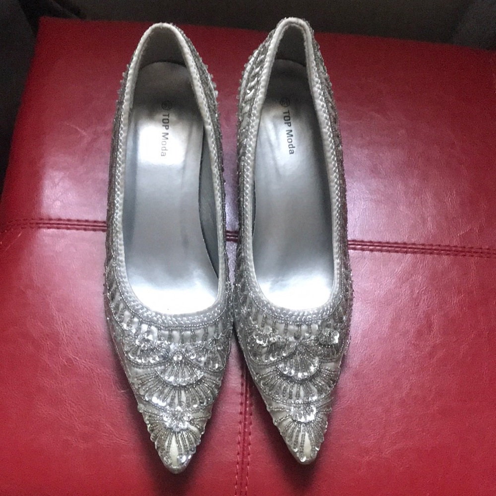 Sequins and beaded shoe